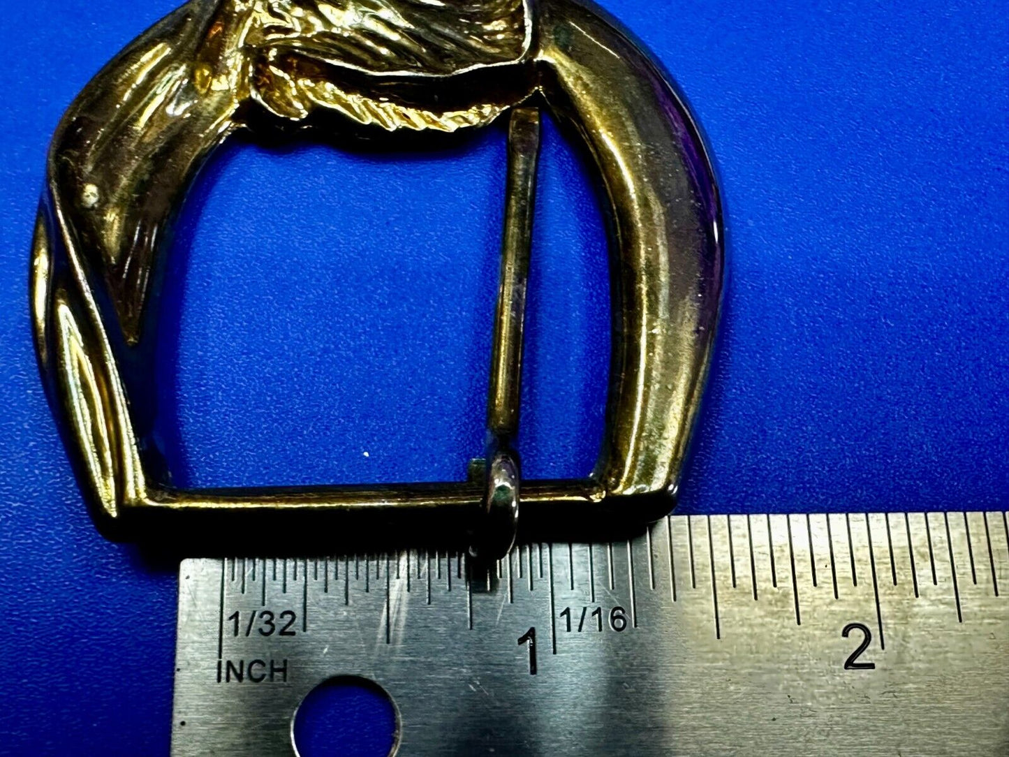 Thick Figural Flower Theme - Vintage Gold Tone Replacement Dress Belt Buckle