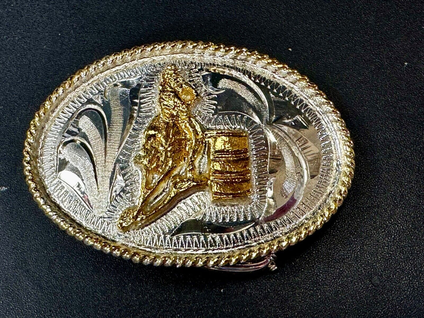 Barrel Riding - Rodeo Cowgirls KidsBelt Buckle by The Classic Buckle Collection