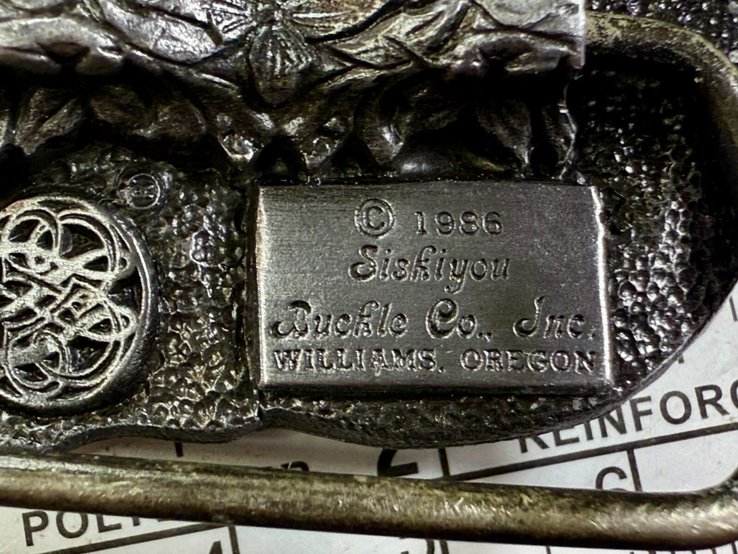 United States American Lawman To Served & Protect VTG 1986 Siskiyou Belt Buckle