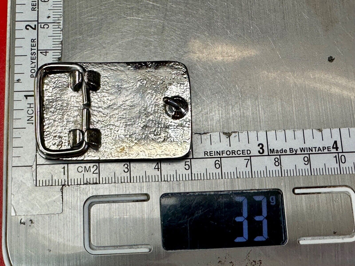 Vintage flower theme etched rectangular western gold tone belt buckle