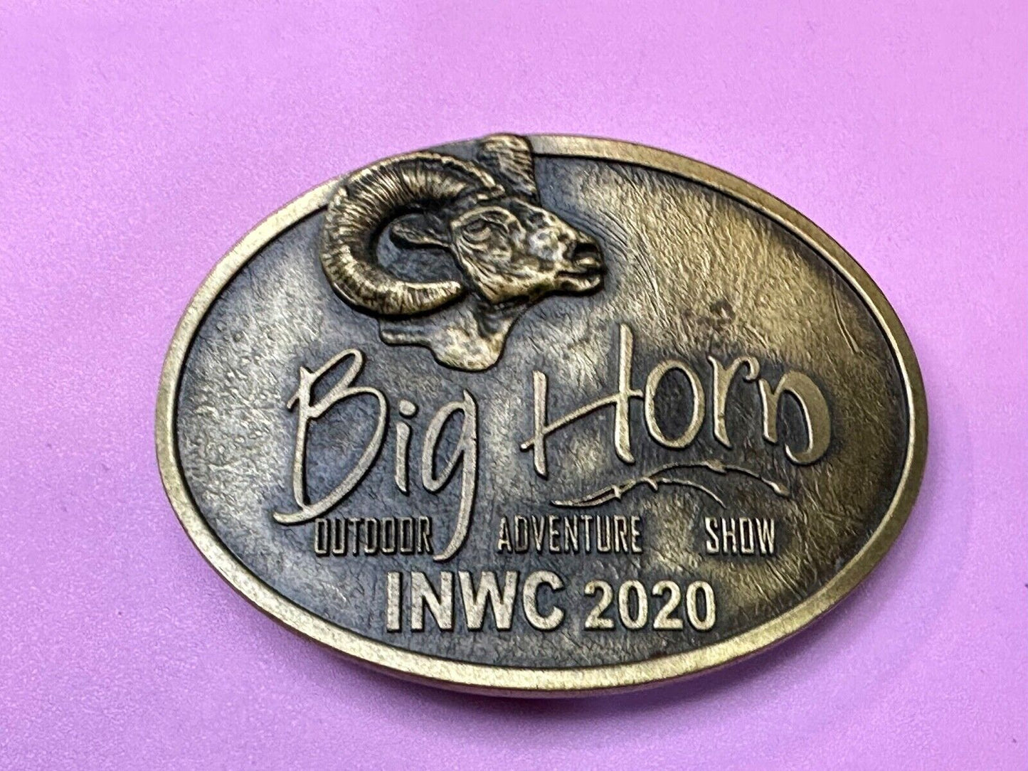 BIG HORN SHOW 2020 Outdoor Adventure Inland N.W. INWC Spokane WA Belt Buckle