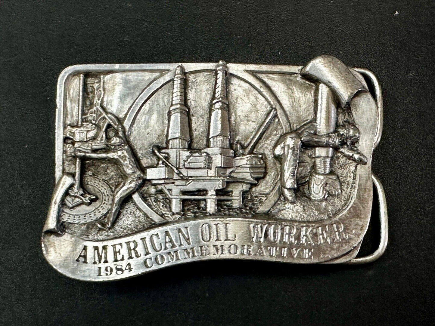 American Oil Worker 1984 Commemorative Arroyo Grande Belt Buckle