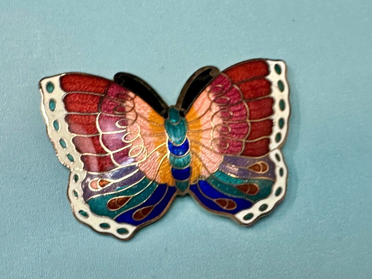 Beautiful India Inspired colorful butterfly shaped belt slide scarf clip
