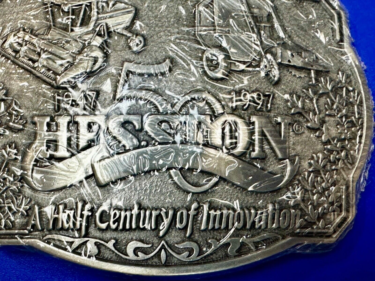 1997 ADM NATIONAL FINALS RODEO ADULT NFR NOS 50 YEAR ANNIVERSARY BELT BUCKLE
