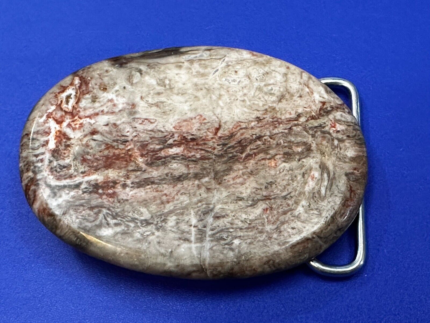 Unique Stone Rock Oval Shaped Artisan Hippy Vibe Slab Belt Buckle