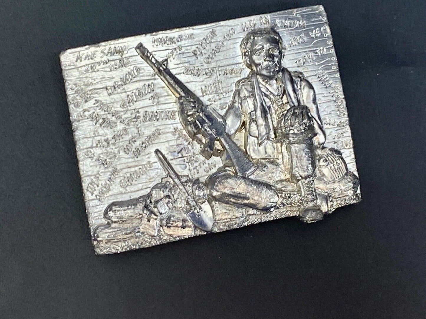 VIntage 1994 The American Vietnam Soldier Commemorative belt buckle by Bergamot