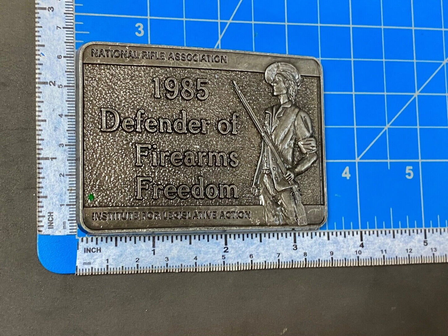 1985 Defender of Firearms Freedom - Institute for leglistave Action belt buckle