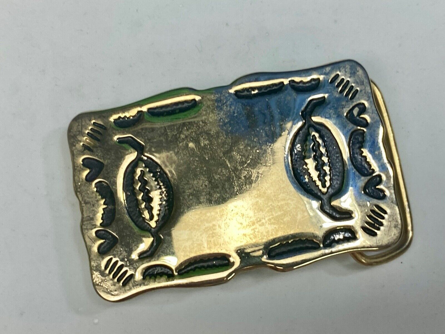 USA made western framed blank flower swirl belt buckle for your project!