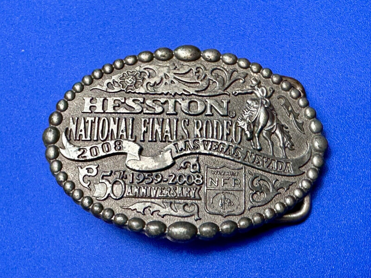 2008 Youth Size NFR Montana Silversmiths Wrangler 50th anniversary belt buckle
