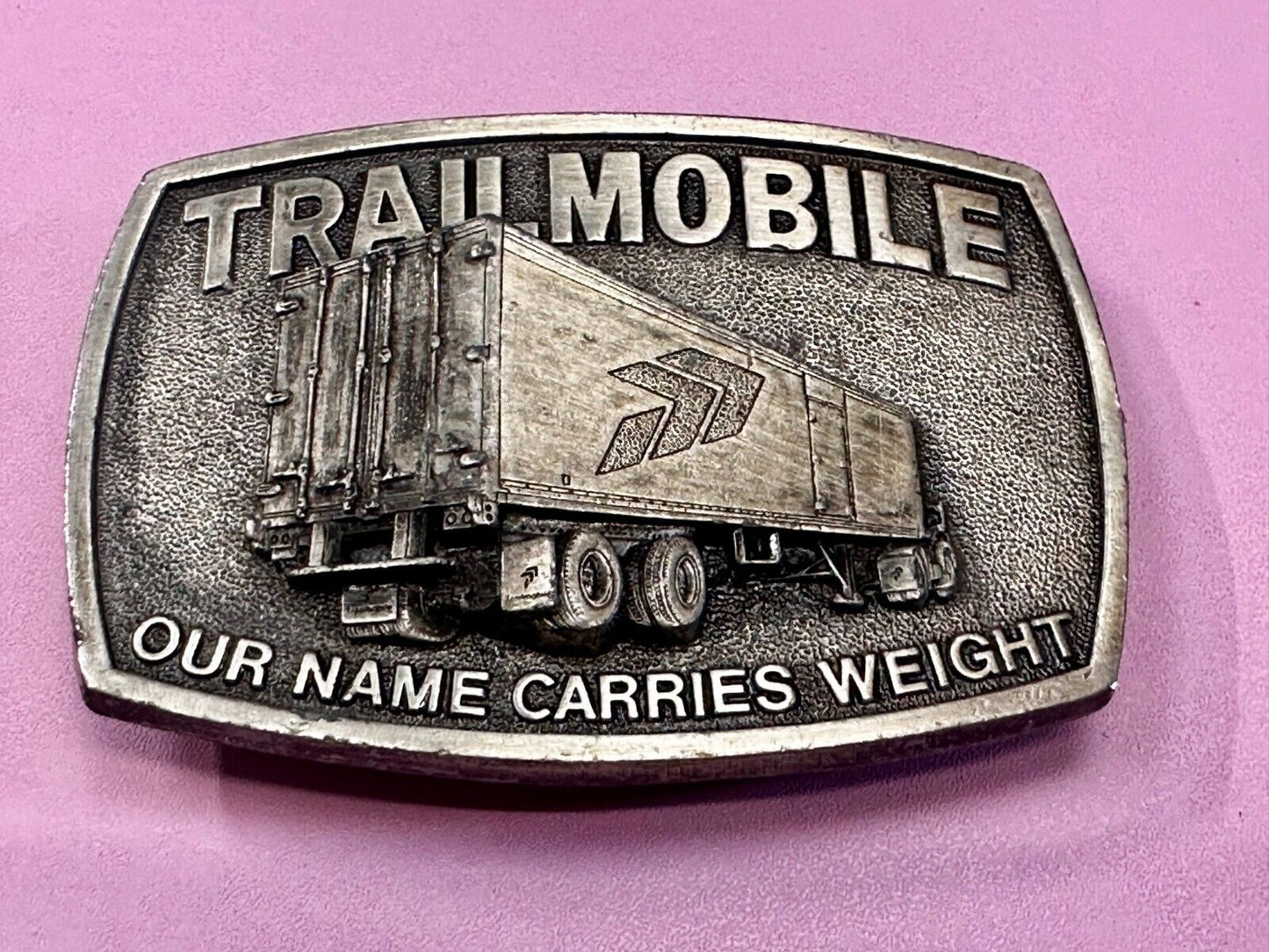 Trailmobile Our Name Carries Weight Semi Truck Long Haulers Trucker Belt Buckle
