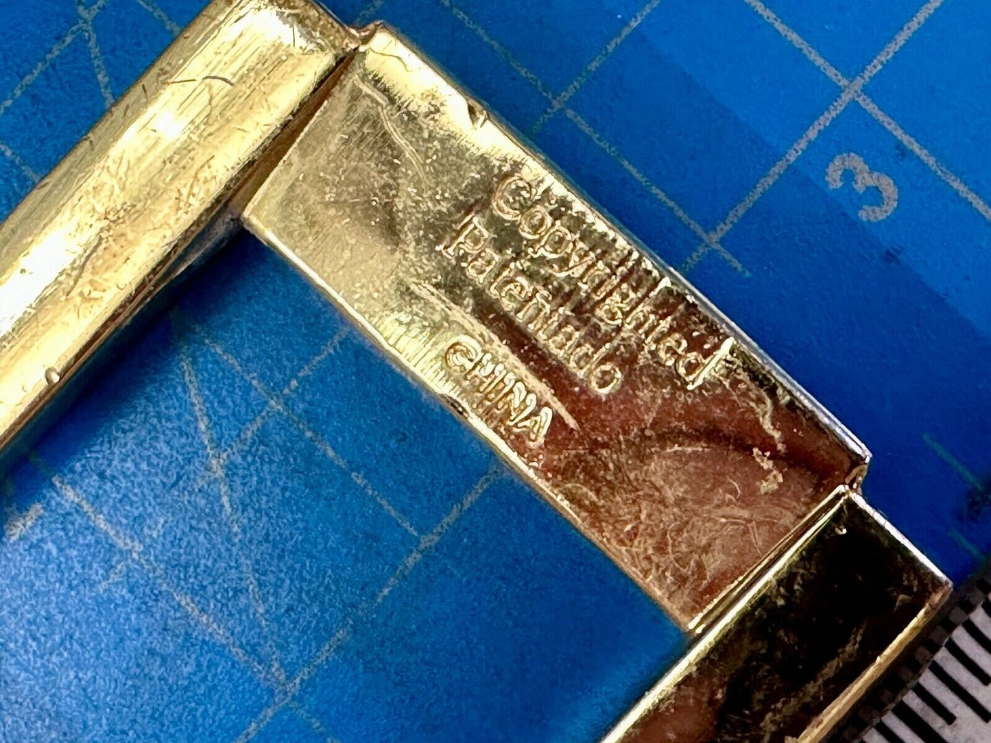 Thick Wide roller end style replacement gold tone belt buckle
