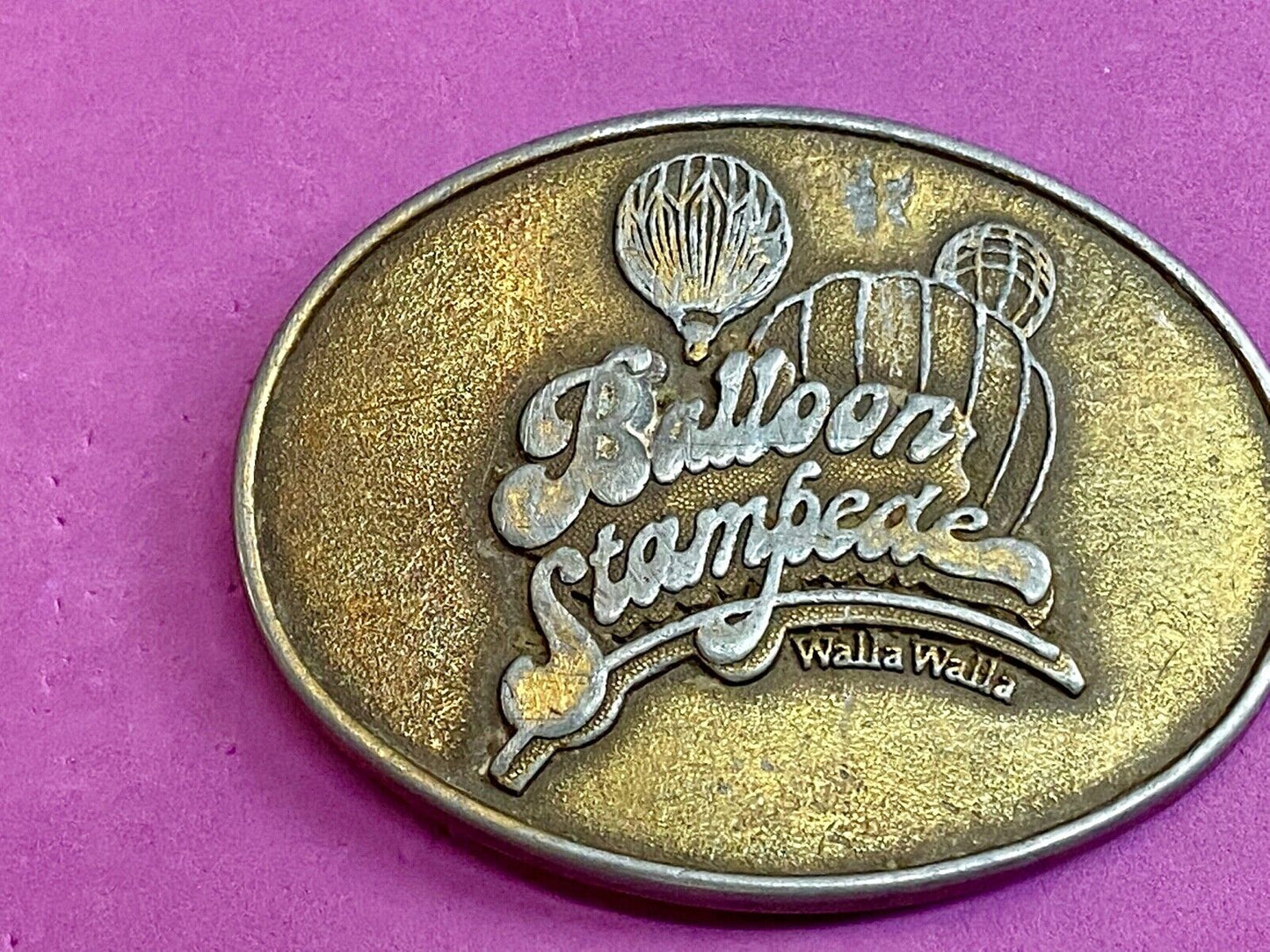 balloon stampede - Walla Walla Washington belt buckle