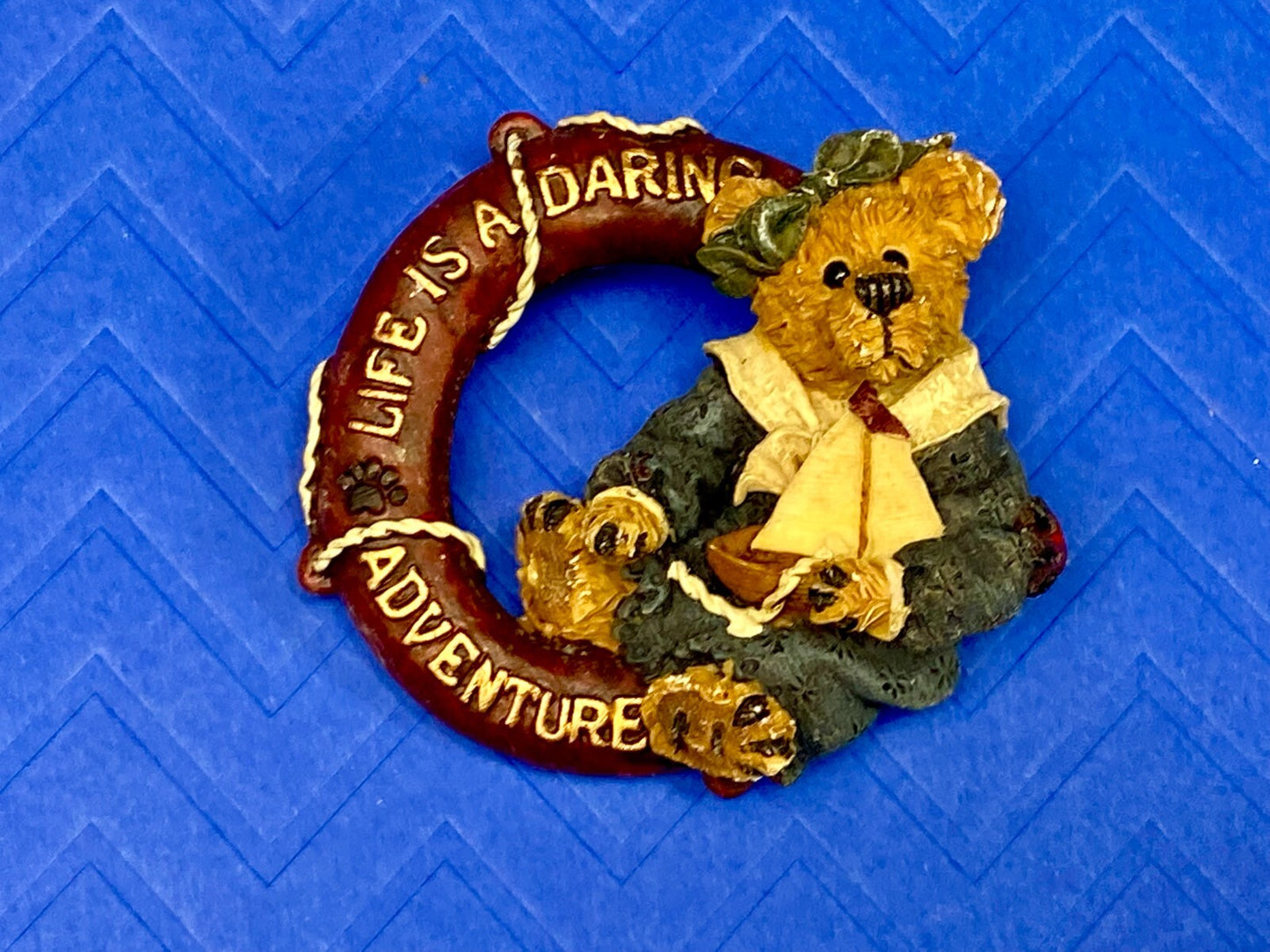 Adorable Teddy Bear Life is a Daring Adventure Brooch Pin