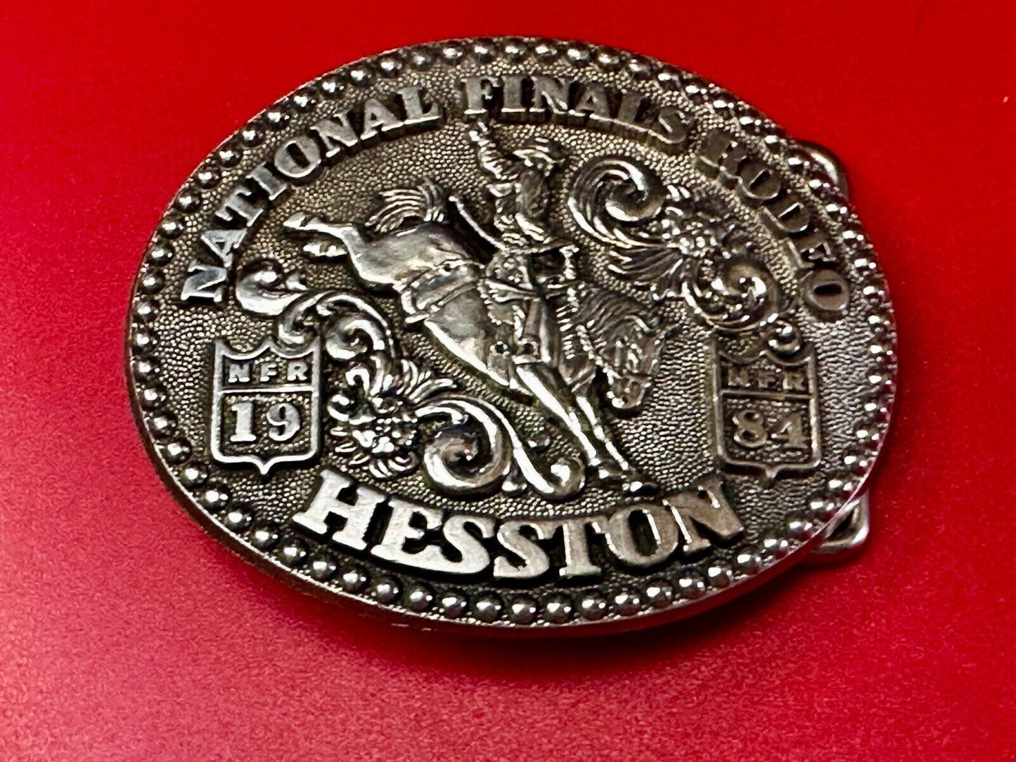 1984 Youth Hesston National Finals Rodeo NFR Collectors Rodeo Cowboy Belt Buckle