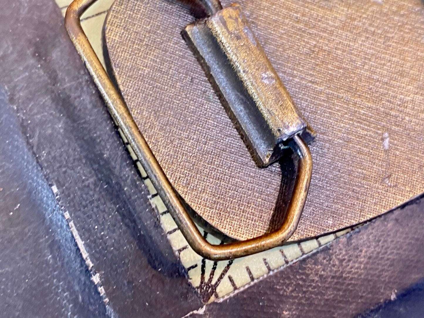 Vintage 1976 Brass Tone Country Music Belt Buckle Banjo And Acoustic Guitar