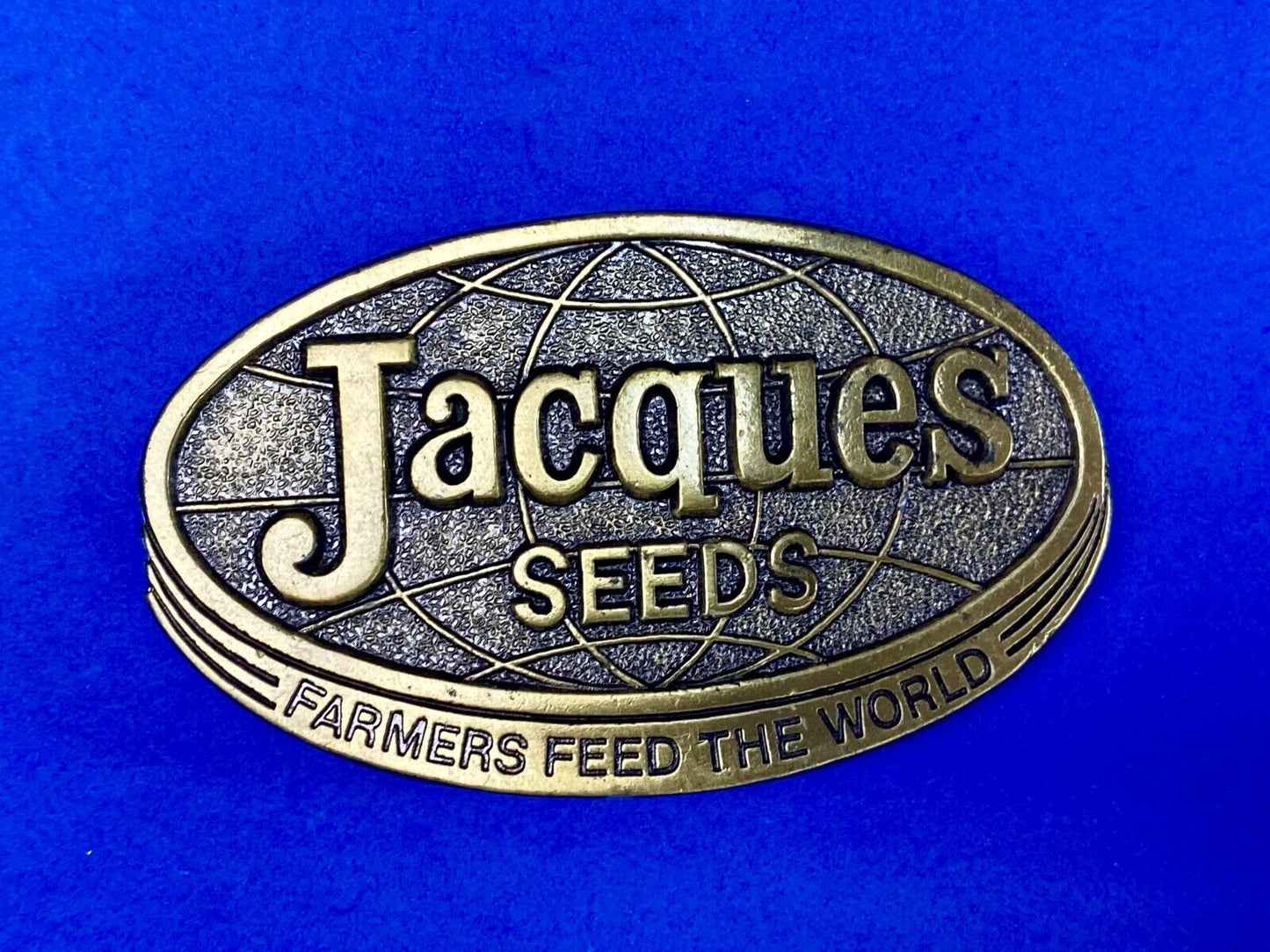 1977 Jacques Seed Farming Agriculture Corn Technology Belt Buckle By Lewis