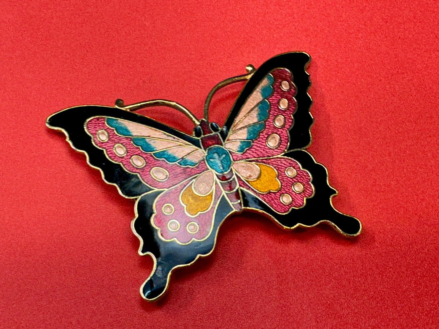 Beautiful India Inspired colorful butterfly shaped belt slide scarf clip