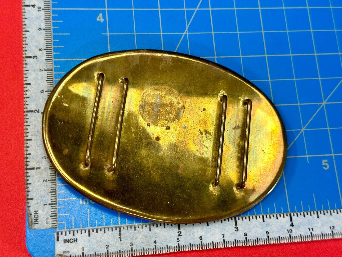 Beautiful Vintage shell theme natural brass belt slide buckle