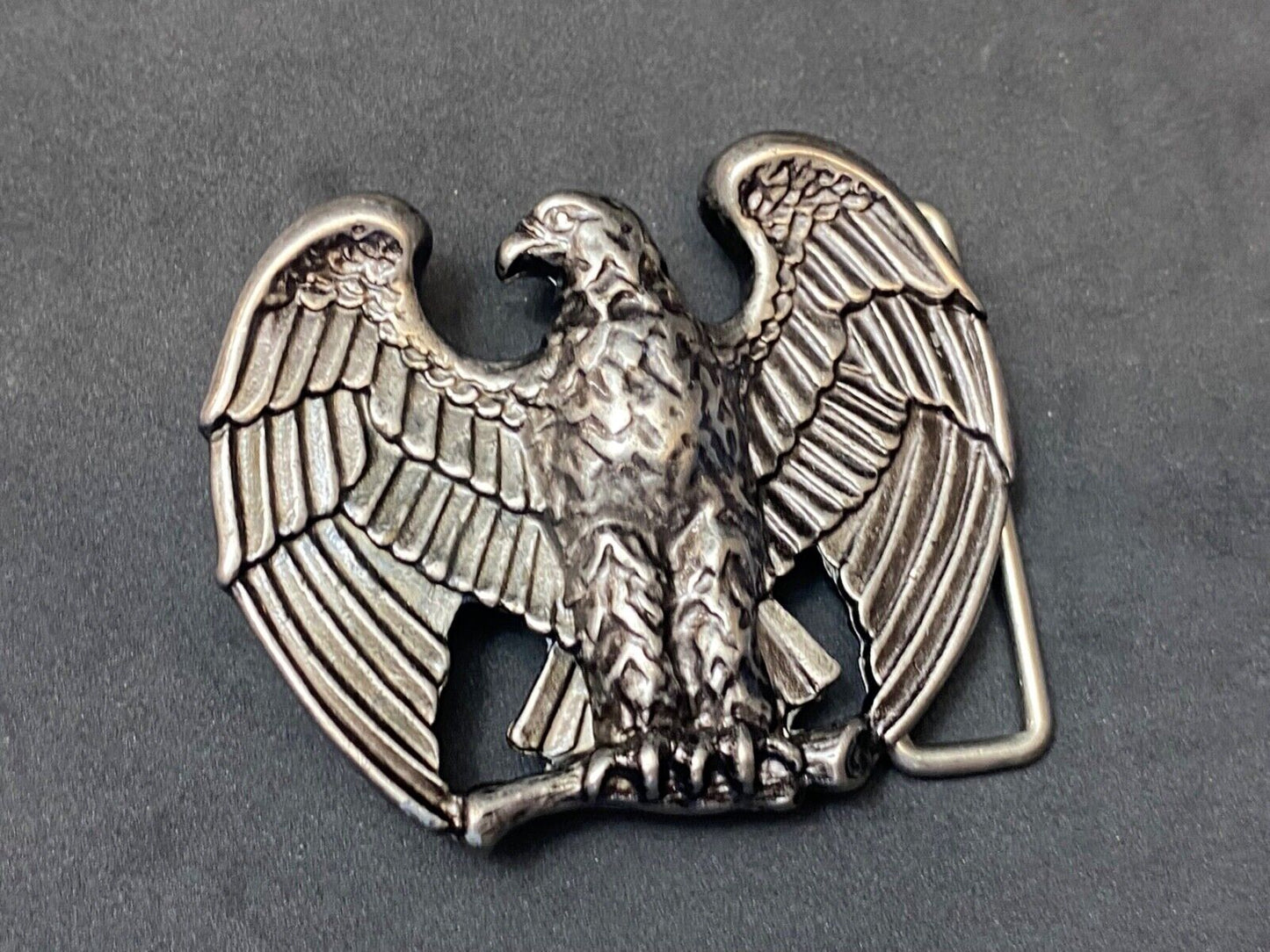Vintage Avon Majestic Patriotic Eagle Wings Spread Metal cutout Belt Buckle