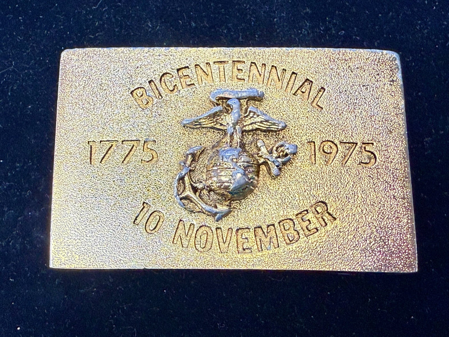 US Marine Corps Bicentennial 1775-1975 November 10 Commemorative Belt Buckle