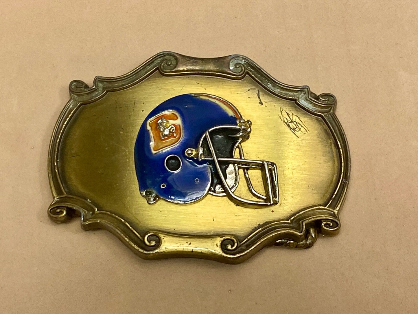Vintage 1978 Denver Broncos Nfl Sports Football Team Raintree Belt Buckle