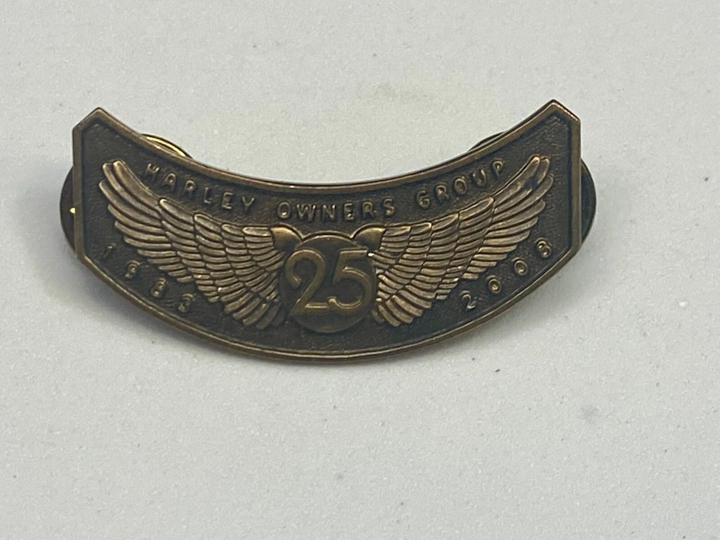 2008 HOG Harley Davidson Motorcycles Members Group 25 Years Jacket Pin