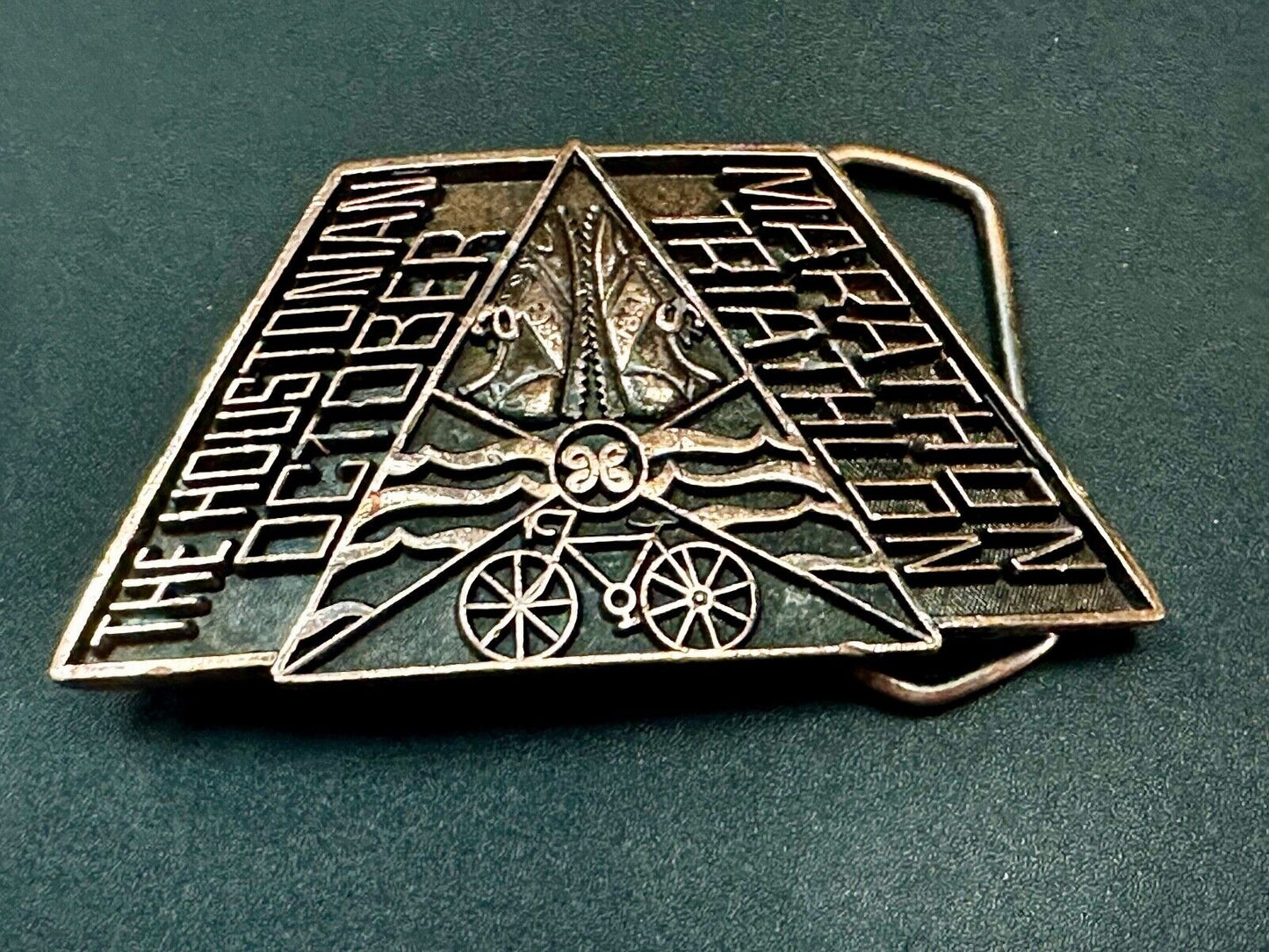 The Houstonian Marathon Trainer Texas Bike Race October Vintage 82 Belt Buckle