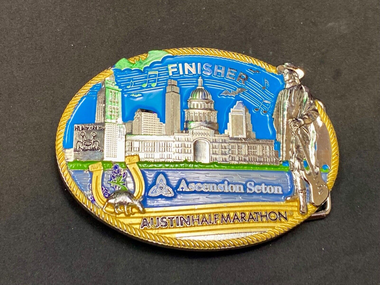 Ascension Section Austin Half Marathon & 5K Race Finisher Belt Buckle