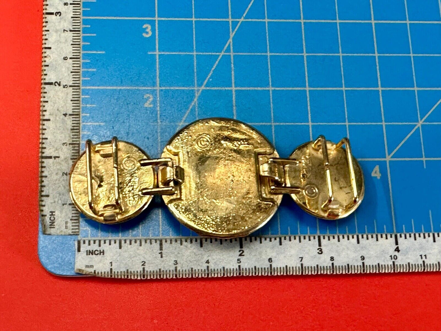 Vintage Circle Disc Theme Two-piece interlocking Three piece belt buckle