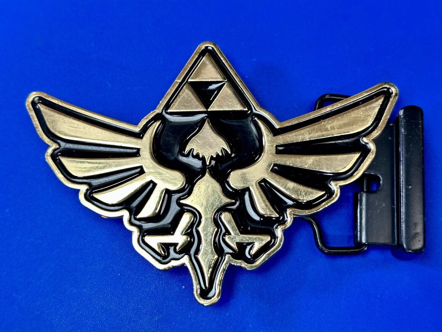 The Legend Of Zelda Black Golden Crest Triforce 2015 Nintendo Belt Buckle Hylian