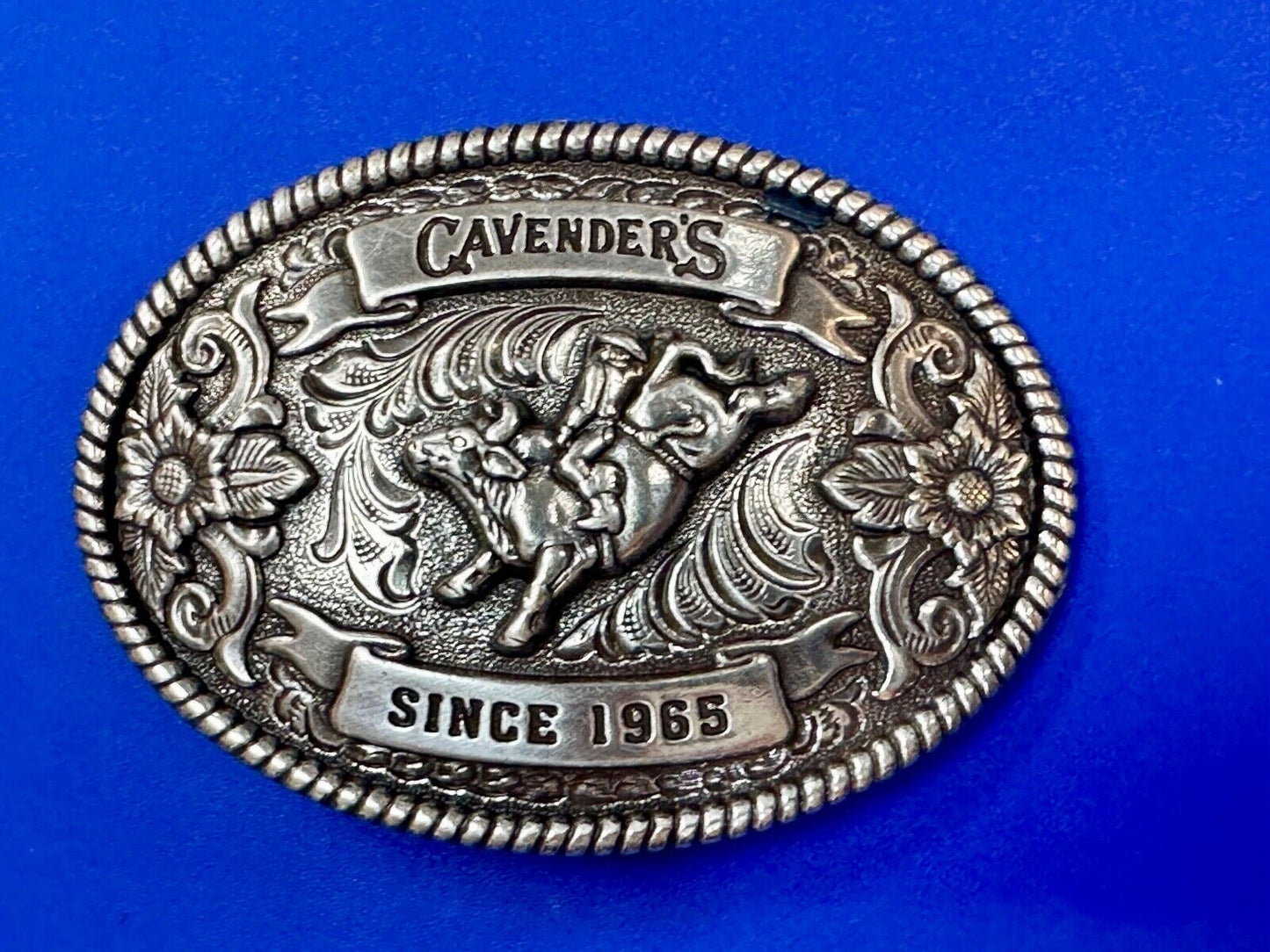 Vintage Cavender's Western Wear Cavenders Cowboy Belt Buckle “Since 1965”
