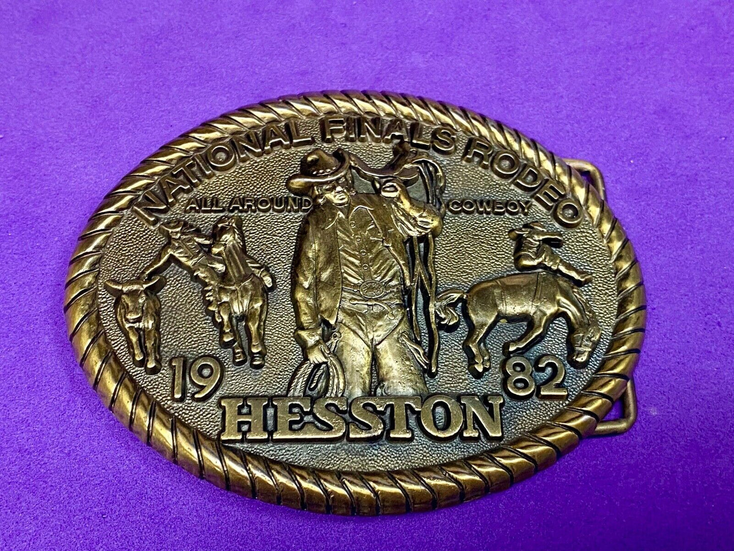 1982 Nfr Hesston Rodeo Finals, Limited Edition Collector's Belt Buckle