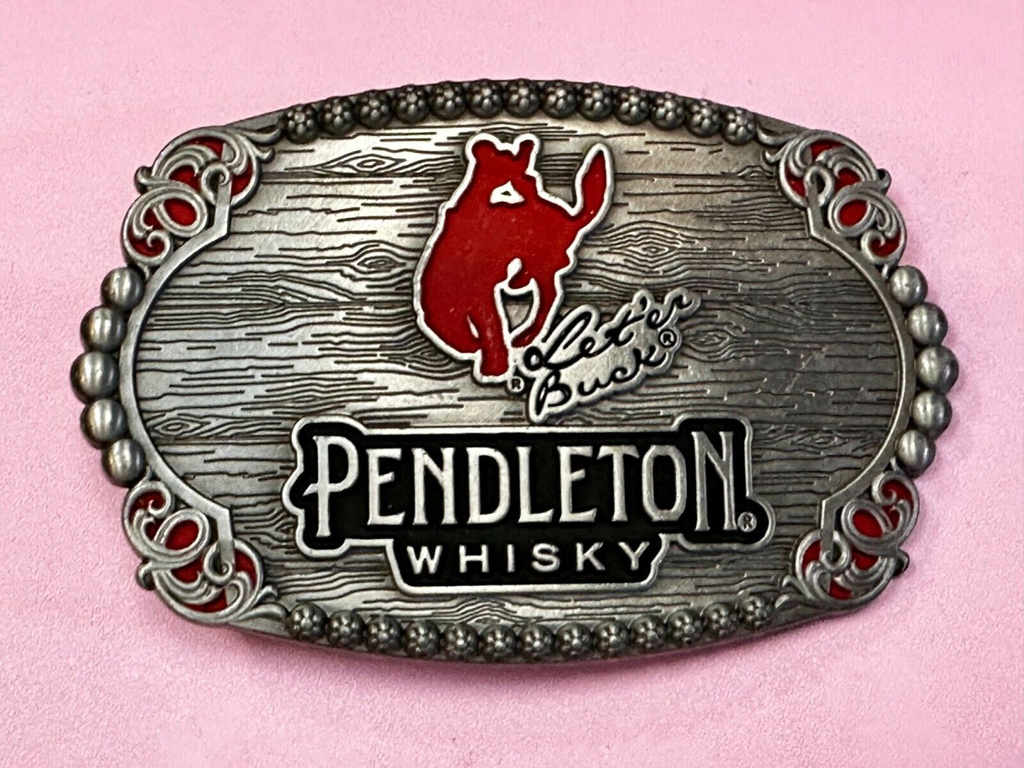 2023 Pendleton Whiskey Let'er Buck Rodeo Cowboy Montana Silversmiths Belt Buckle