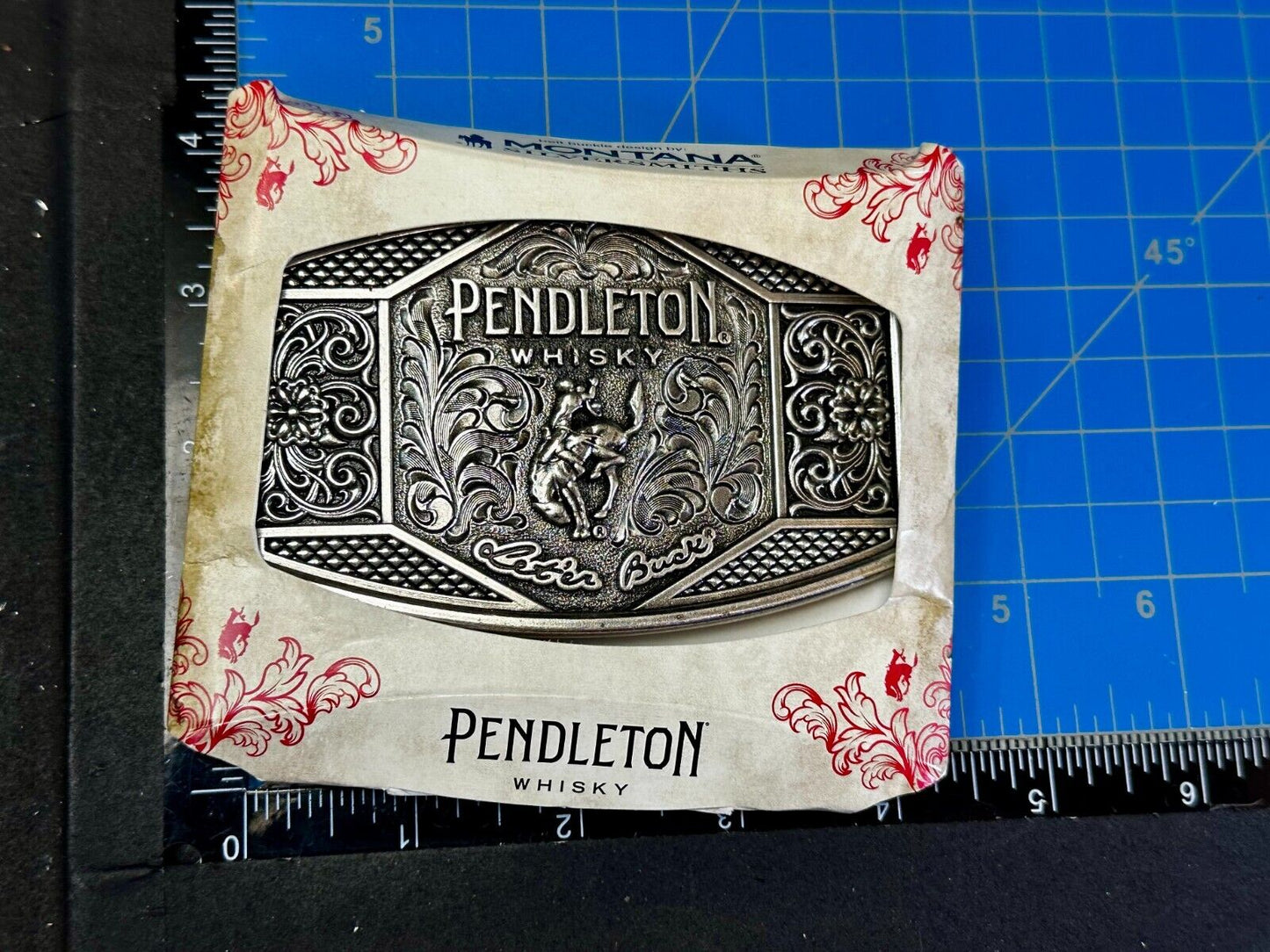 2022 Pendleton whiskey Let'er Buck Rodeo Cowboy Montana Silversmiths Belt Buckle
