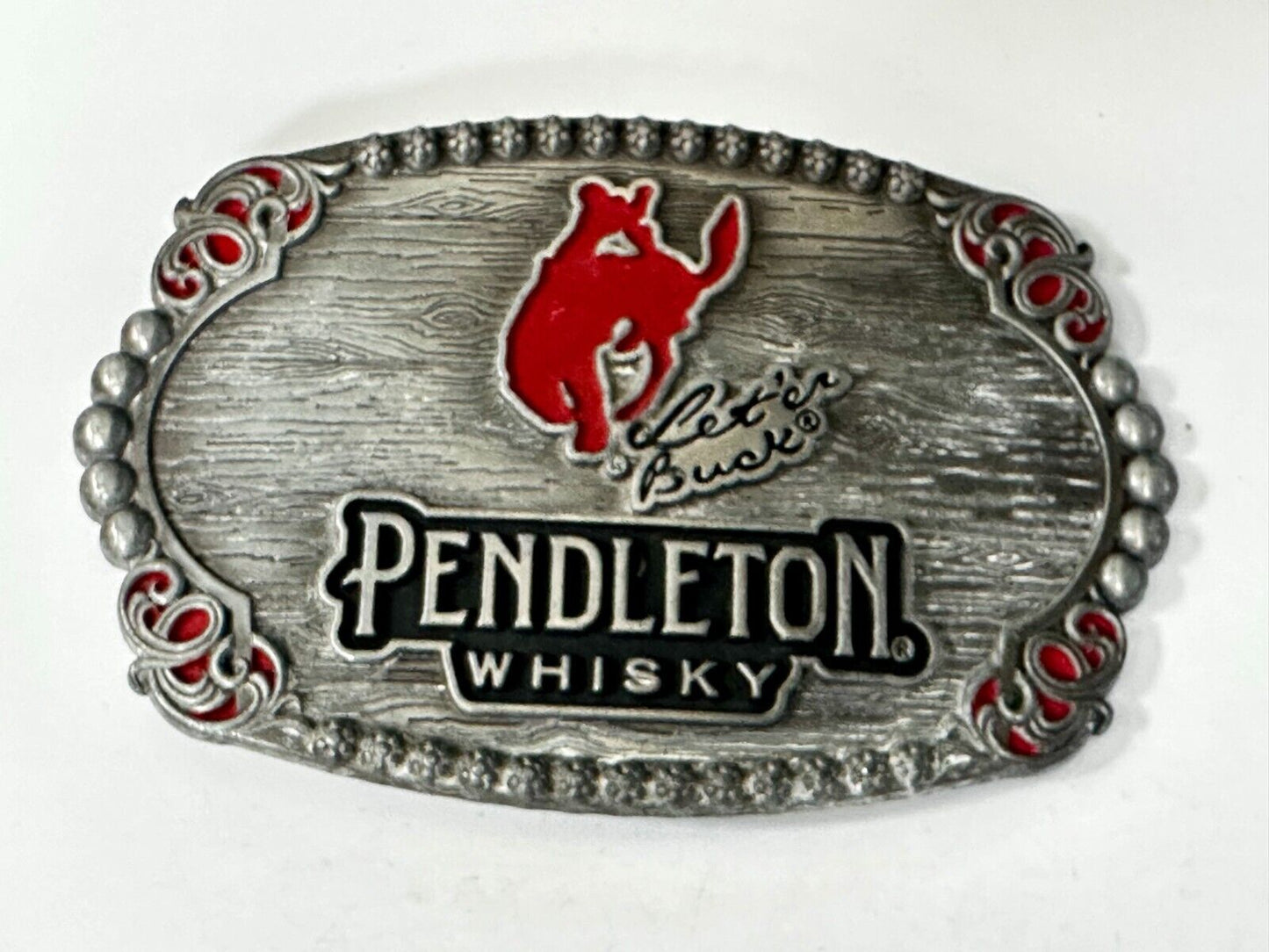 2023 Pendleton whiskey Let'er Buck Rodeo Cowboy Montana Silversmiths Belt Buckle