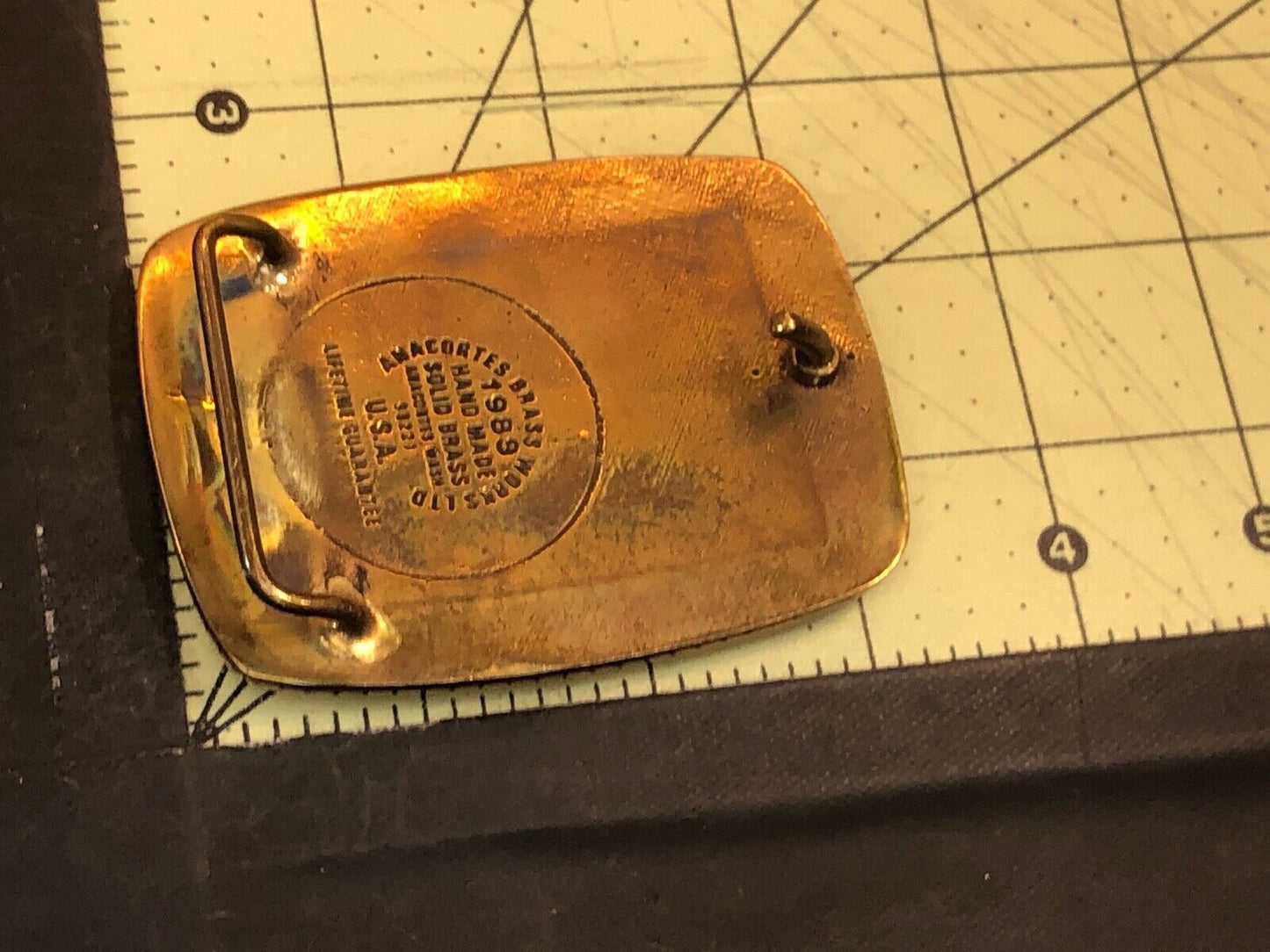 1987 - 89 Ponderay Papermill Project USK Washington belt buckle Anacortes Brass