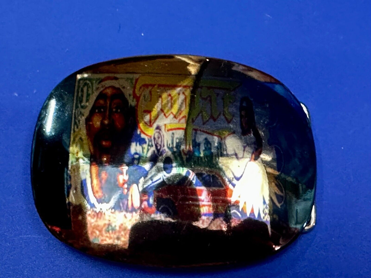 2Pac Tupac Shakur Hologram Style NOS Rap Music Legend Millennium Belt Buckle