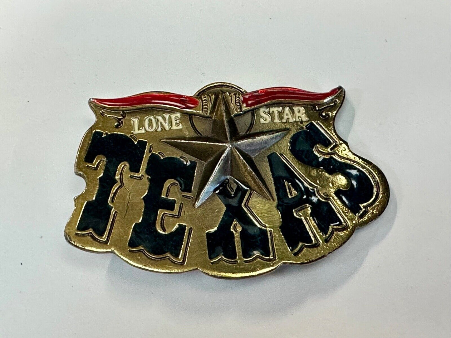 Texas - The Lone Star State - vintage 1980 Longhorn great American belt buckle
