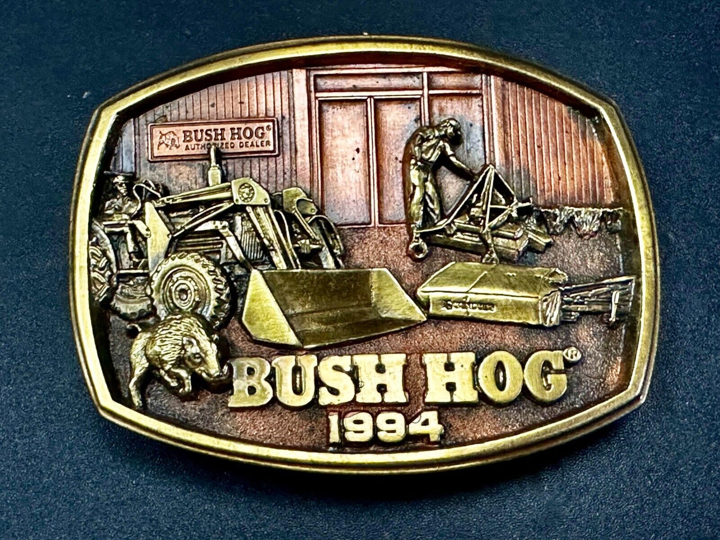 1994 Bush Hog The Legend Agriculture Machine Co. Commemorative Belt Buckle
