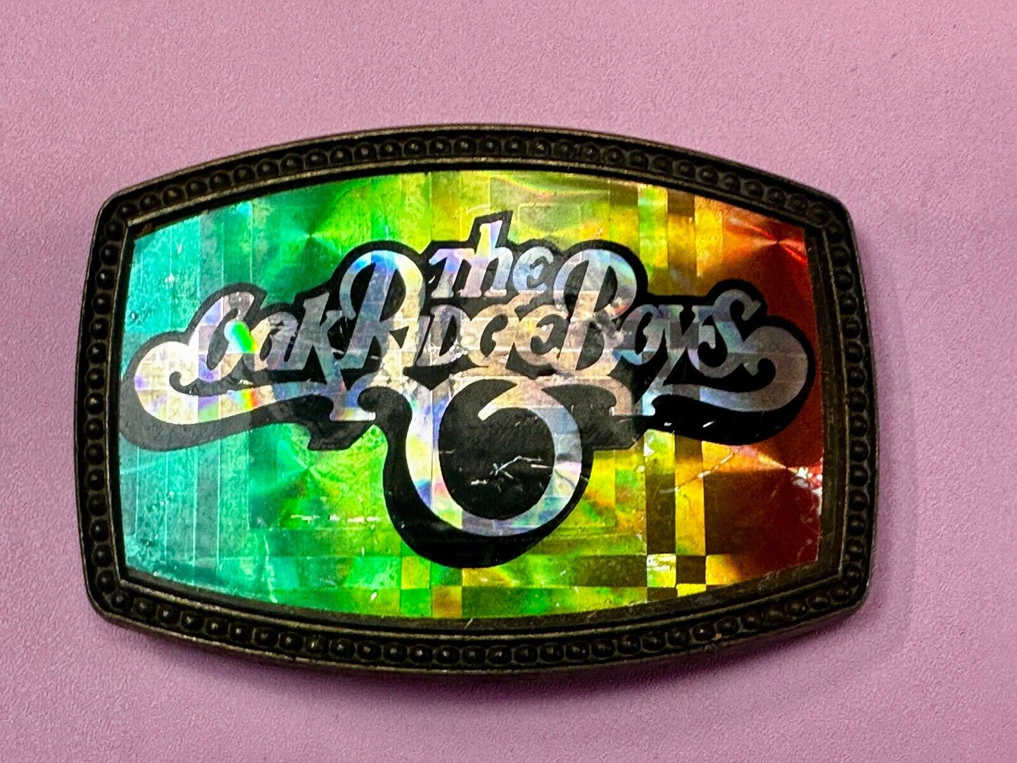 The Oak Ridge Boys - Music Band - Vintage Holographic Prism style Belt Buckle