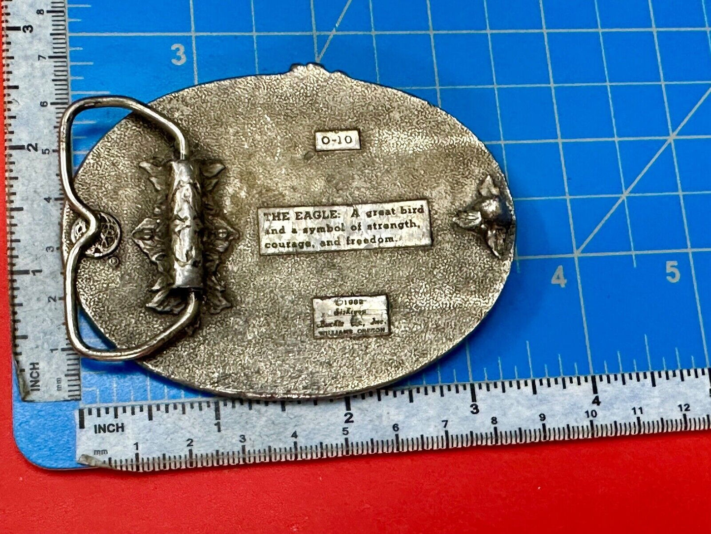 Attacking Eagle Vintage 1982 O-10 pewter siskiyou belt buckle