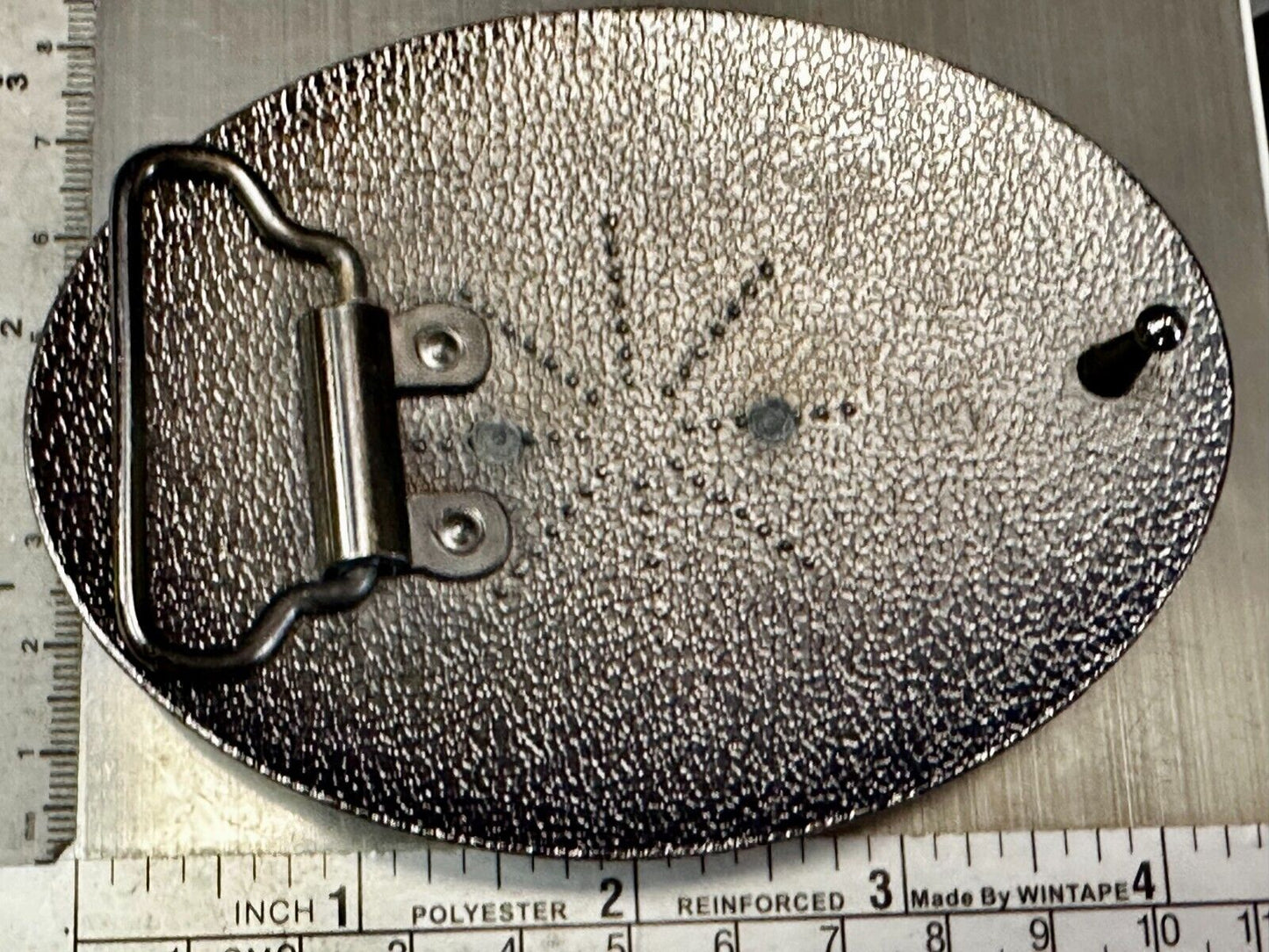Texas Longhorn Steer Rodeo Bull Vintage Silver Tone Western Oval Belt Buckle