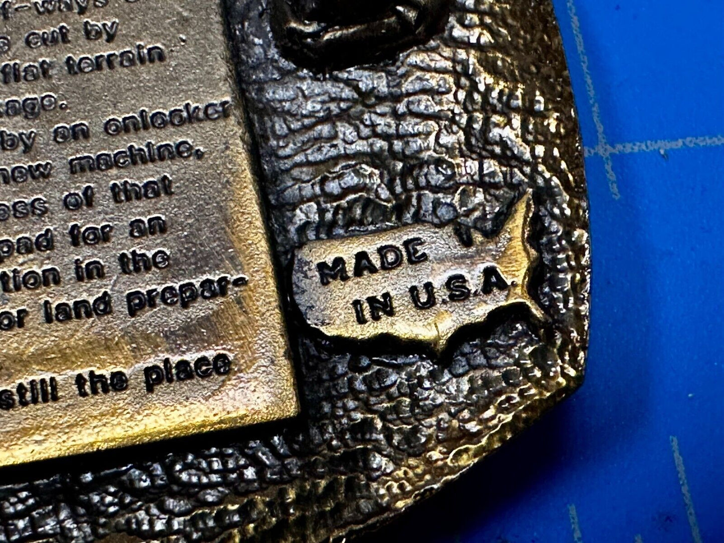 1992 Bush Hog The Legend Agriculture Machine Co. Commemorative Belt Buckle