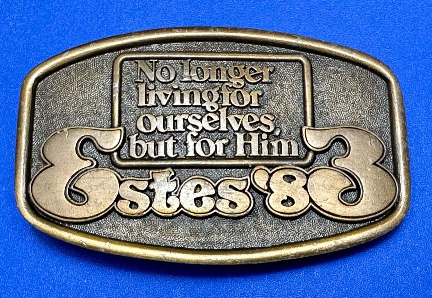 2 Corinthians, Estes 83 no longer living for ourselves, but for him belt buckle