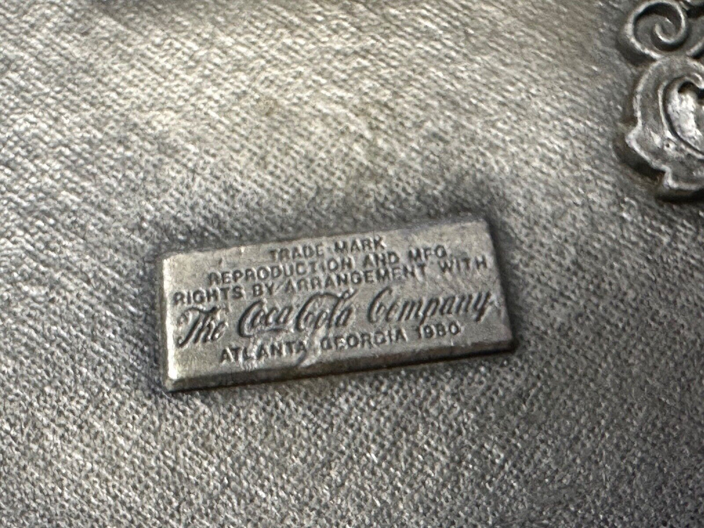 Vintage 1980 Coke a cola Belt Buckle Markatron Inc