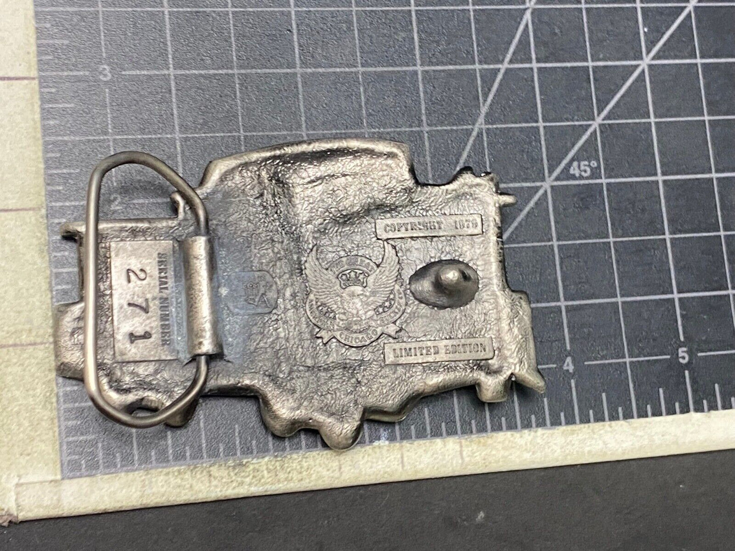 Train Caboose Collectors Belt Buckle Great American Buckle Co 1979 Made USA
