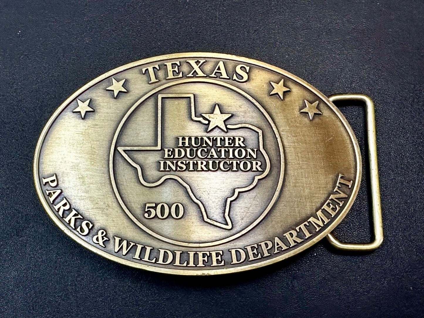 Texas Hunter Education Instructor 500 Parks & Wildlife Dept Belt Buckle