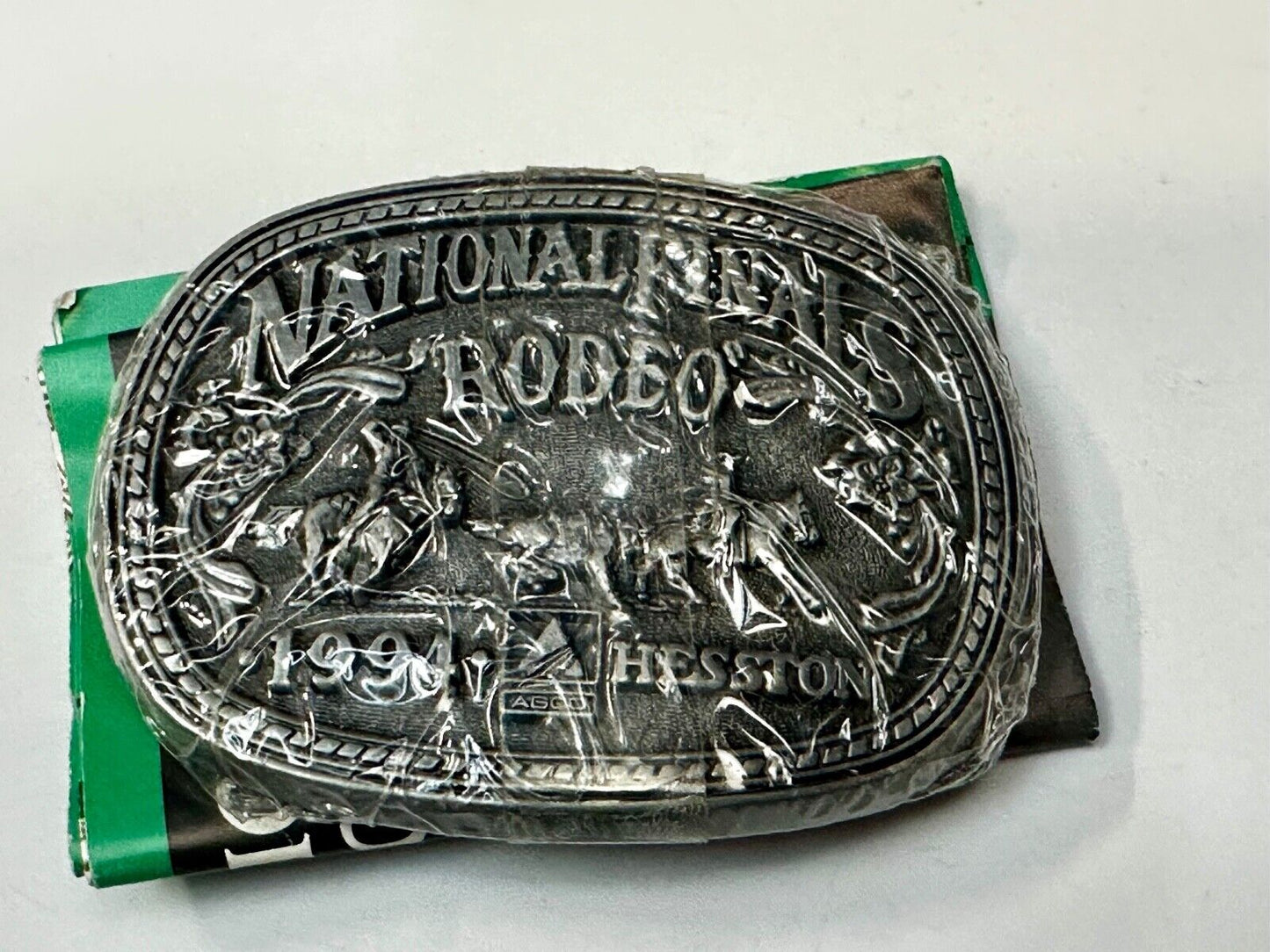 1994 ADM NATIONAL FINALS RODEO YOUTH SIZE NFR NOS WESTERN COWBOY BELT BUCKLE