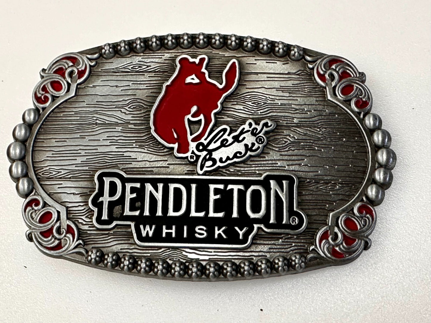 2023 Pendleton Whiskey Let'er Buck Rodeo Cowboy Montana Silversmiths Belt Buckle