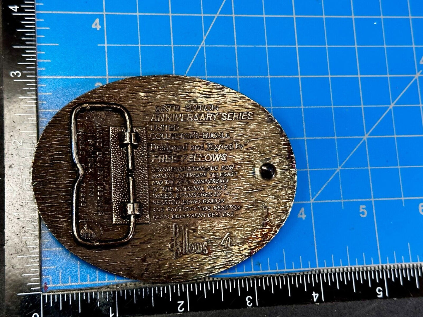 1988 ADM Hesston NFR National Finals Rodeo Cowboys Western Belt Buckle